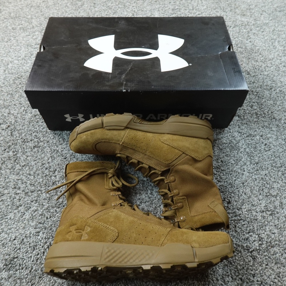 NEW Under Armour Boots Mens 8 Coyote Brown Tan UA Charged Loadout Tactical Shoes